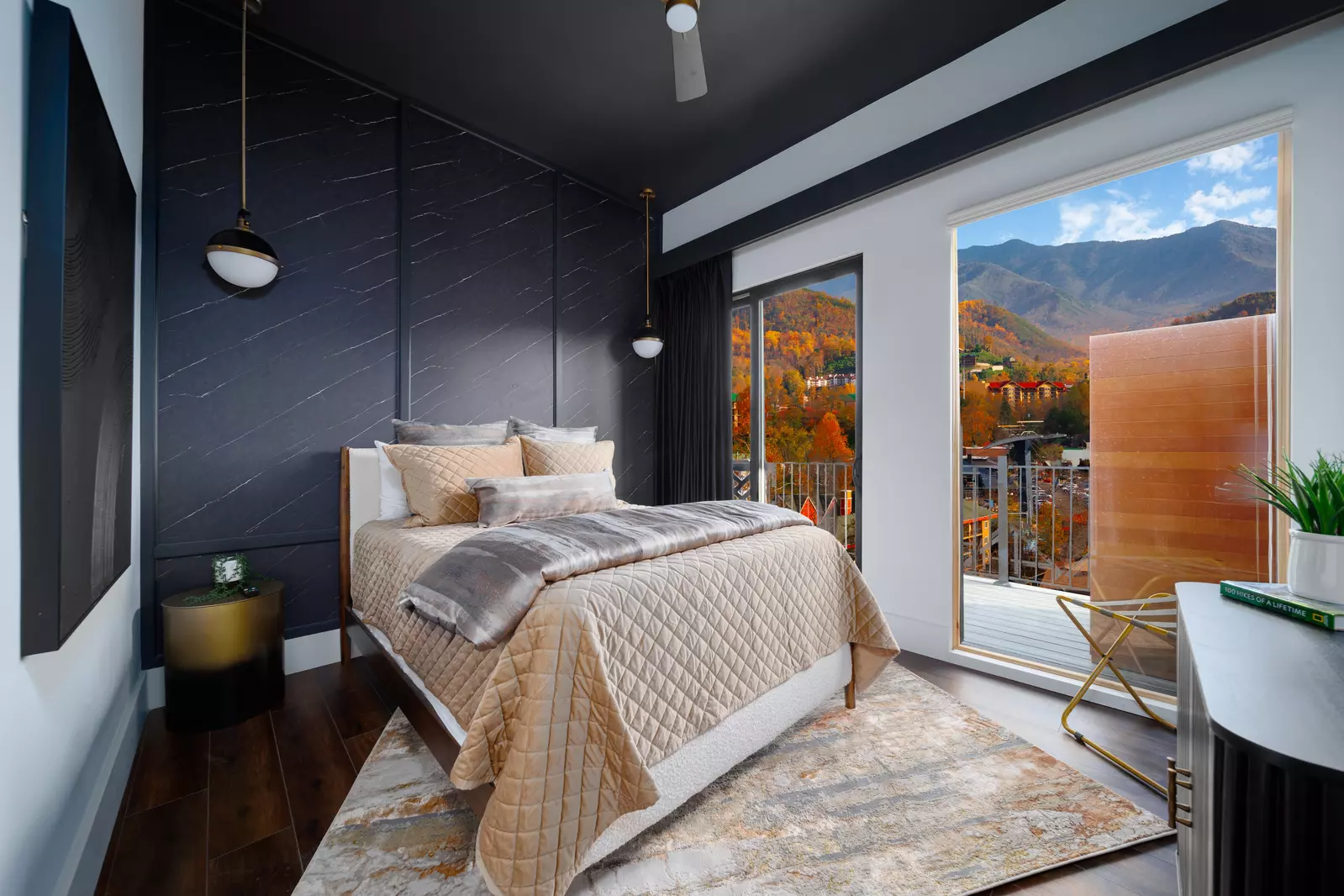 cabin with mountain views