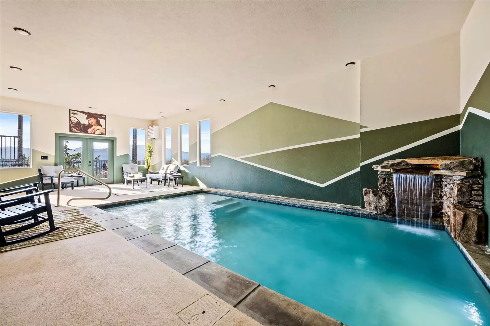 cabin with indoor pool