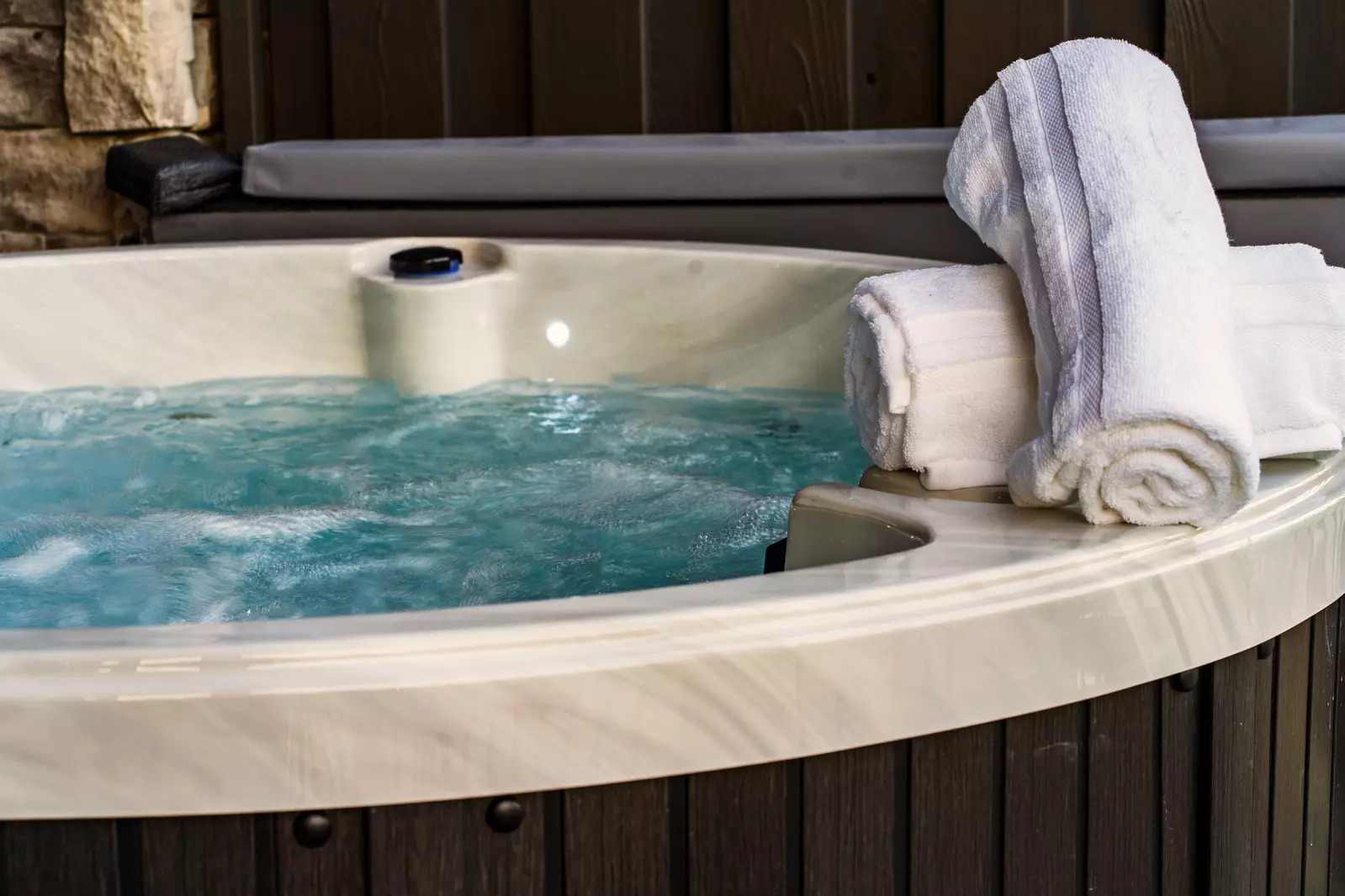 cabin with hot tub